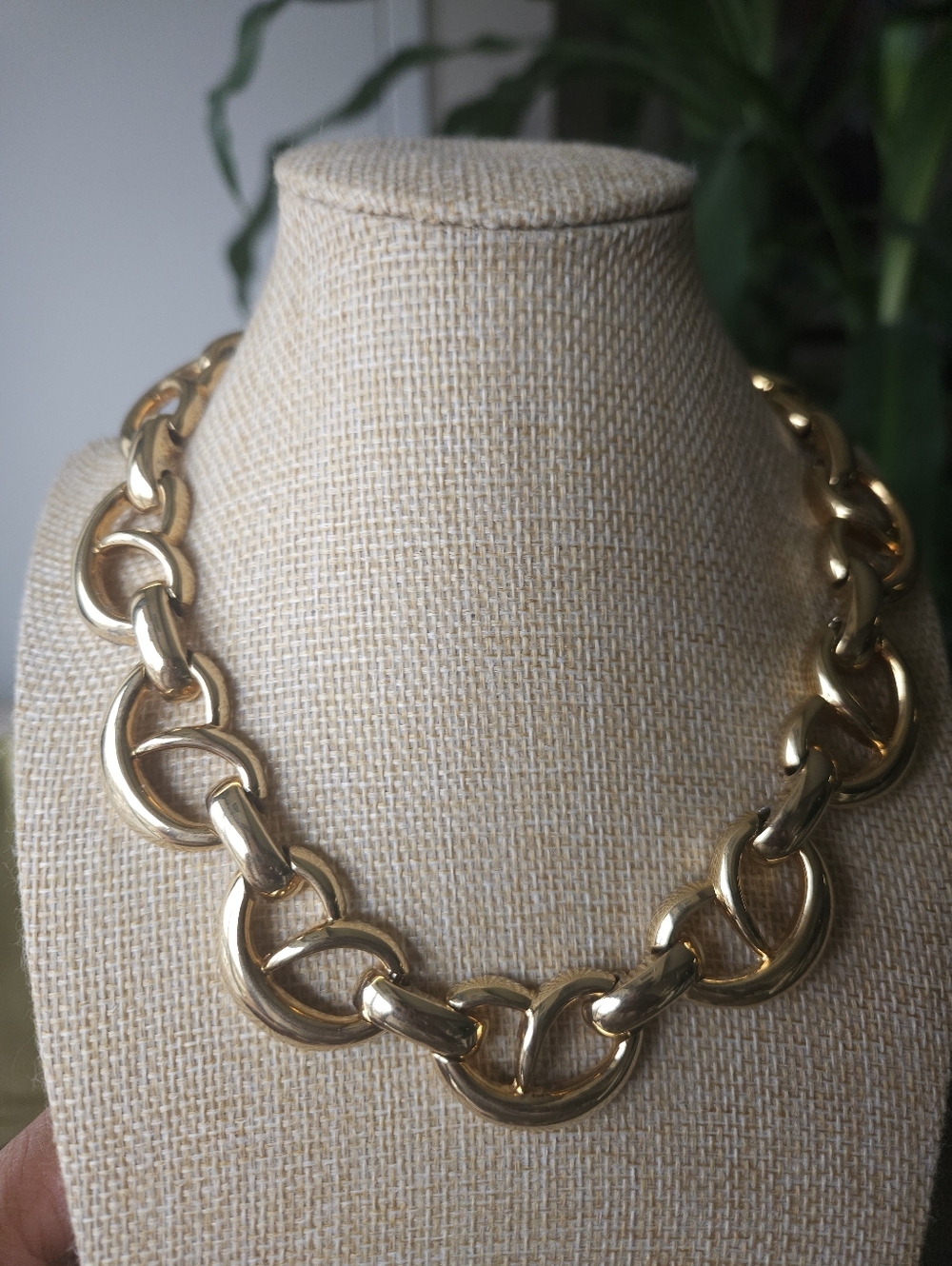 Bold Gold Chunky Link Necklace for Women